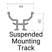 Knotwood Batten Ceiling - Suspended Mounting Track - 6500mm